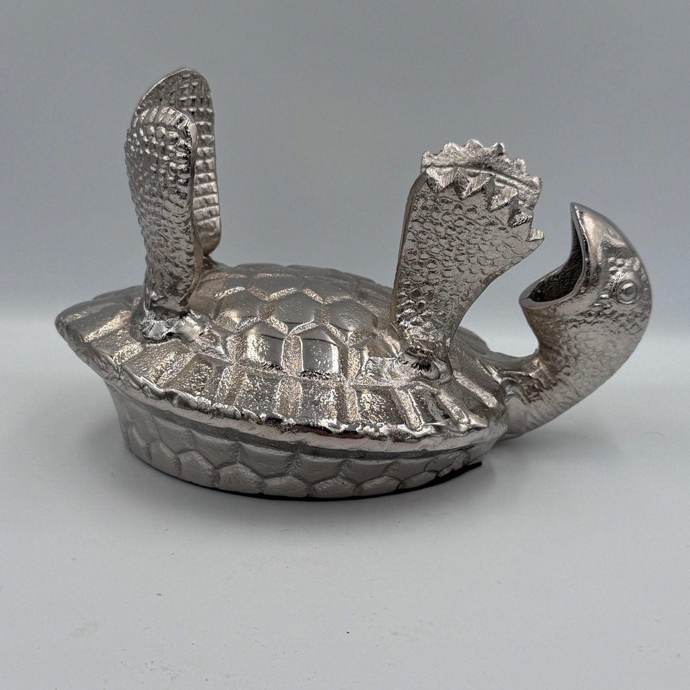 Turtle Wine Bottle Holder‎ Figure Decorative Sea Turtle India Coastal Metal